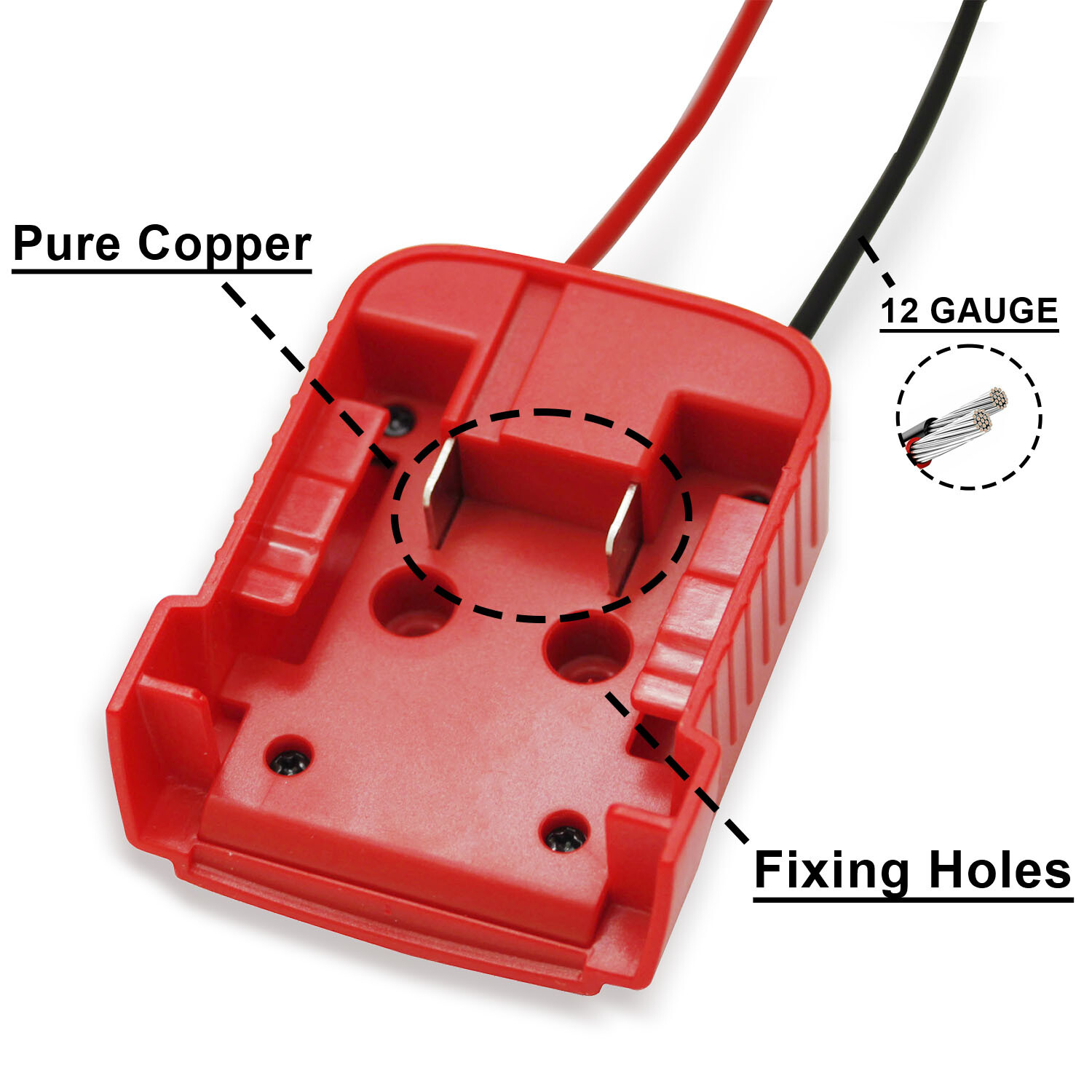 DIY Power Wheels Adapter Connect Compatible With Milwaukee M18 18V Battery Dock