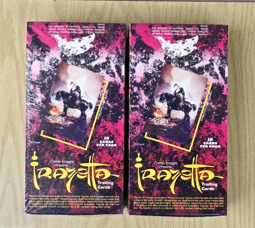 1991 (2) F. Frazetta Trading Cards Comic Images Art Box, Factory Sealed NM