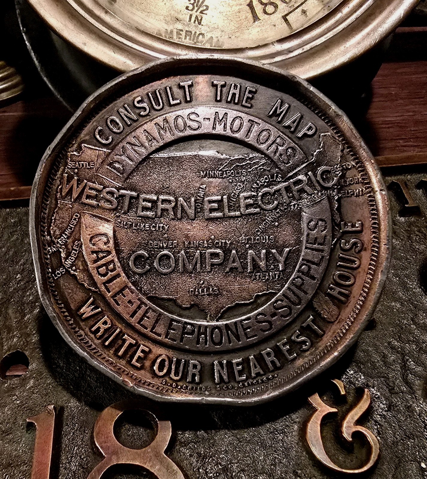 S.D. CHILD'S Chicago Antique Western Electric Company Dynamo Advertising