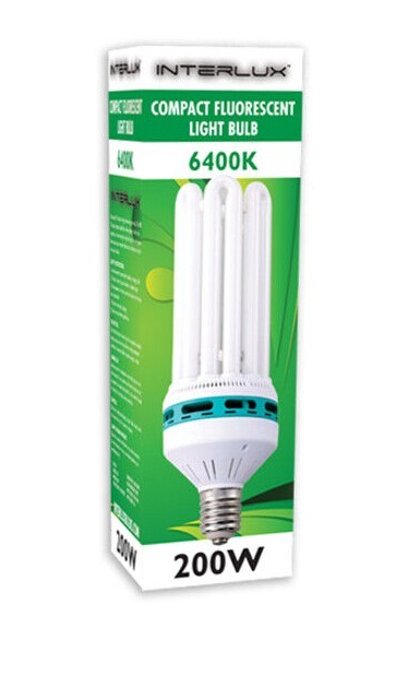 Interlux Compact Fluorescent Grow Lamps - 125 & 200 Watts - 6400k FOR PLANTS