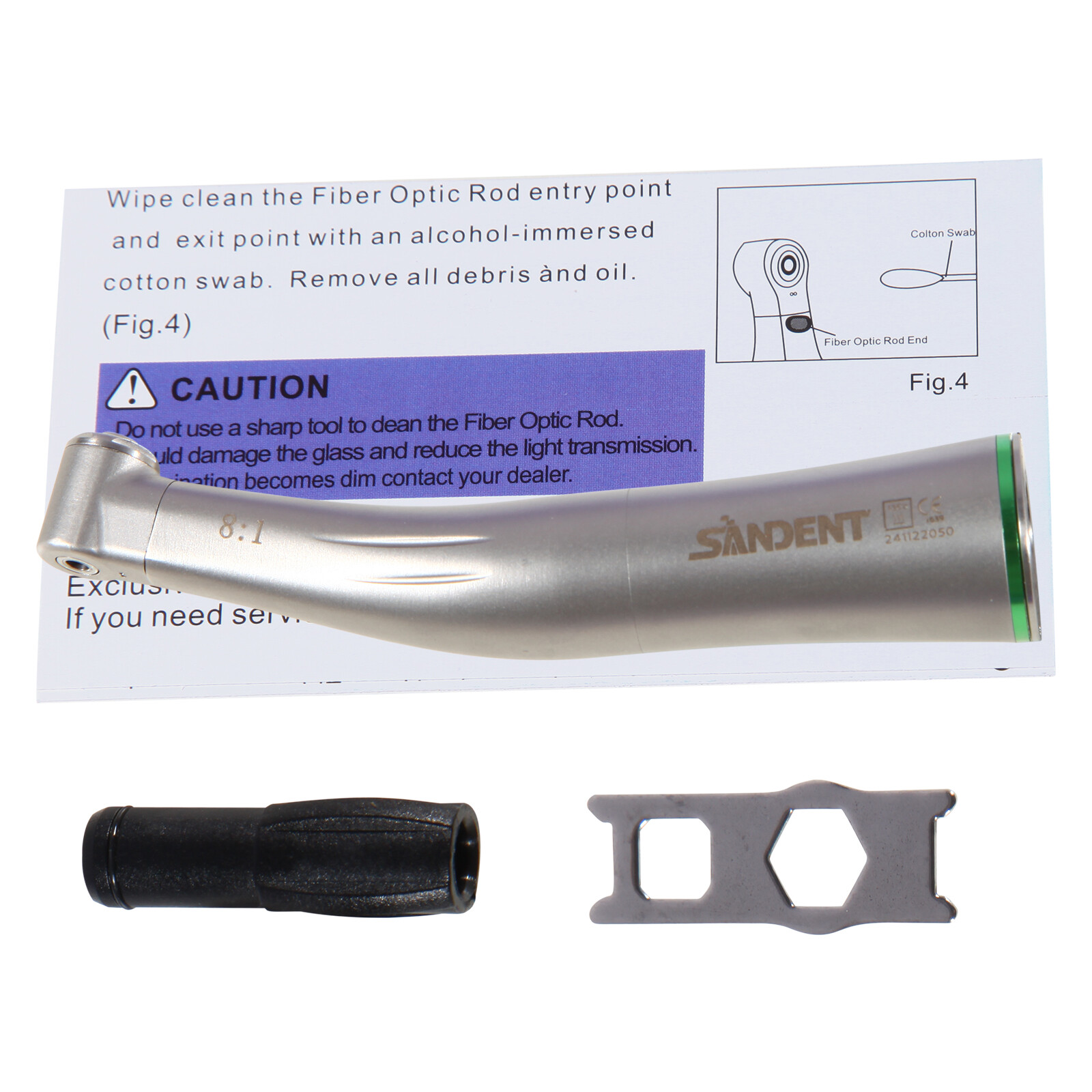 Dental Endo Handpiece 8:1 Contra Angle Endodontic Mini Head Fit Dentsply E Type