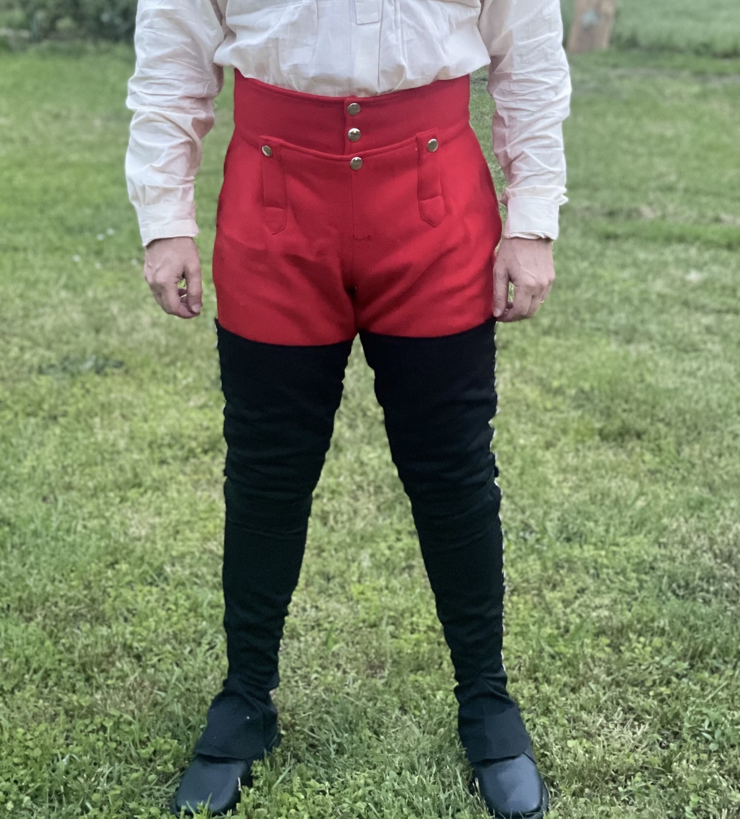 Black Over-The-Knee Gaiters - F&I, Revolutionary War