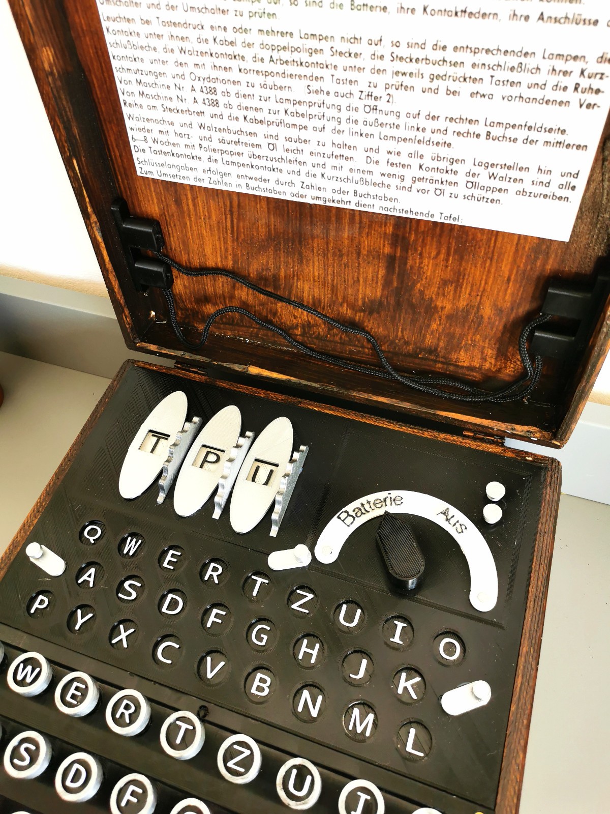 Enigma Machine Replica True Scale 1/1