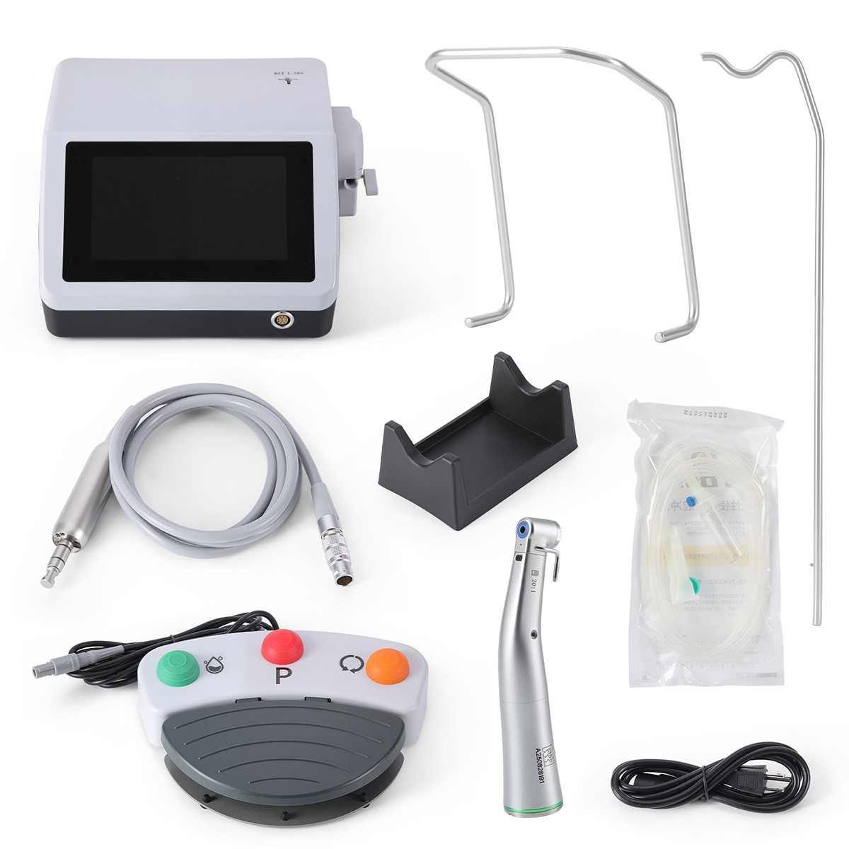 AZDENT Dental Brushless Implant Motor +20:1 LED Contra Handpiece Touch Screen