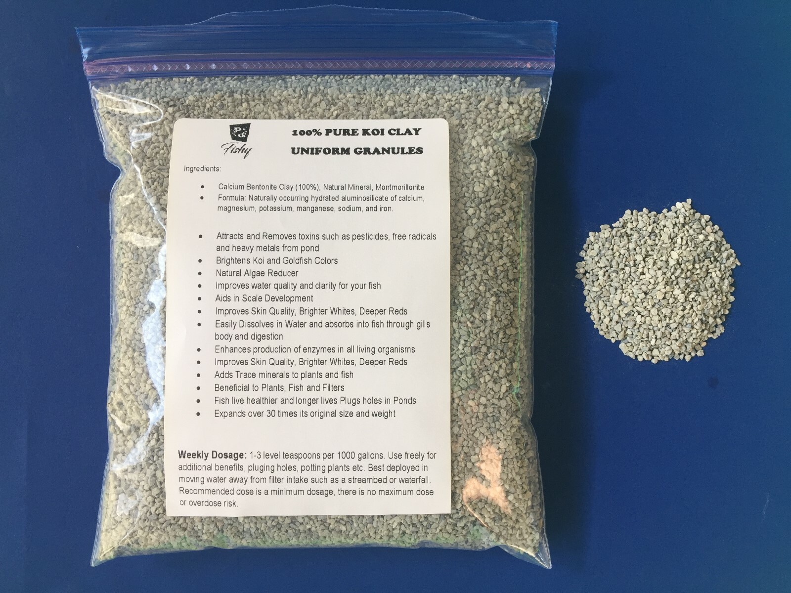 100% Pure KOI CLAY CALCIUM BENTONITE for KOI and GOLDFISH Ponds BULK PRICE SAVE!