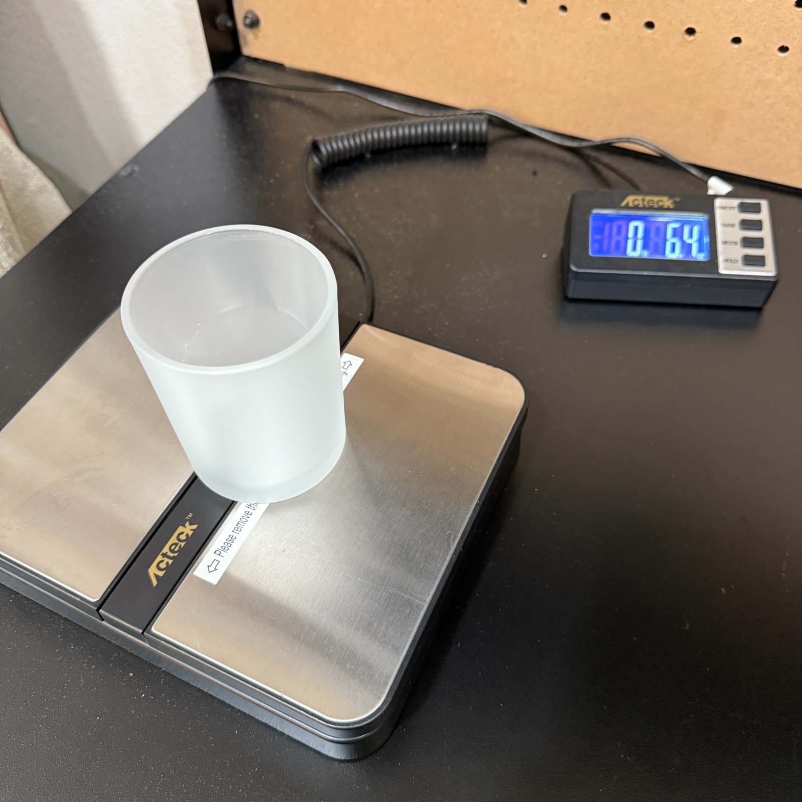 Frosted Clear Glass Candle Container With Wooden Lid Capacity 7 Oz Lot Of 12