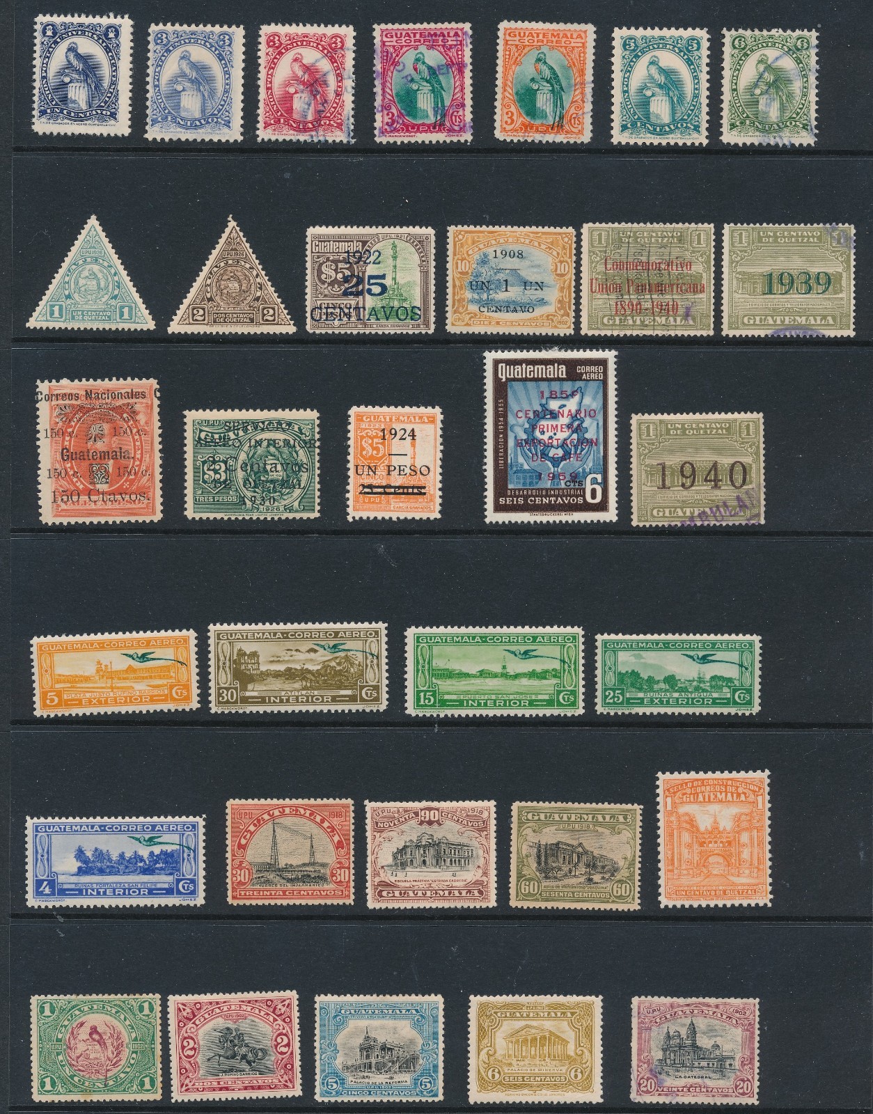 GUATEMALA 65+ ALL DIFFERENT MNH, MH & USED; INCL C41 MNH & QUETZAL ISSUES *NICE*