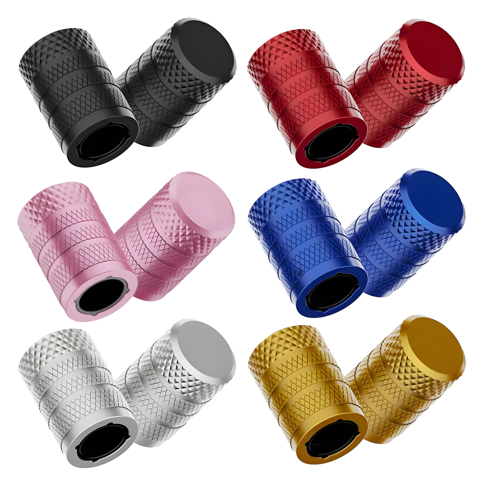 4pcs Tire Valve Stem Caps Anodized Aluminum Corrosion Resistant Covers Car Bike