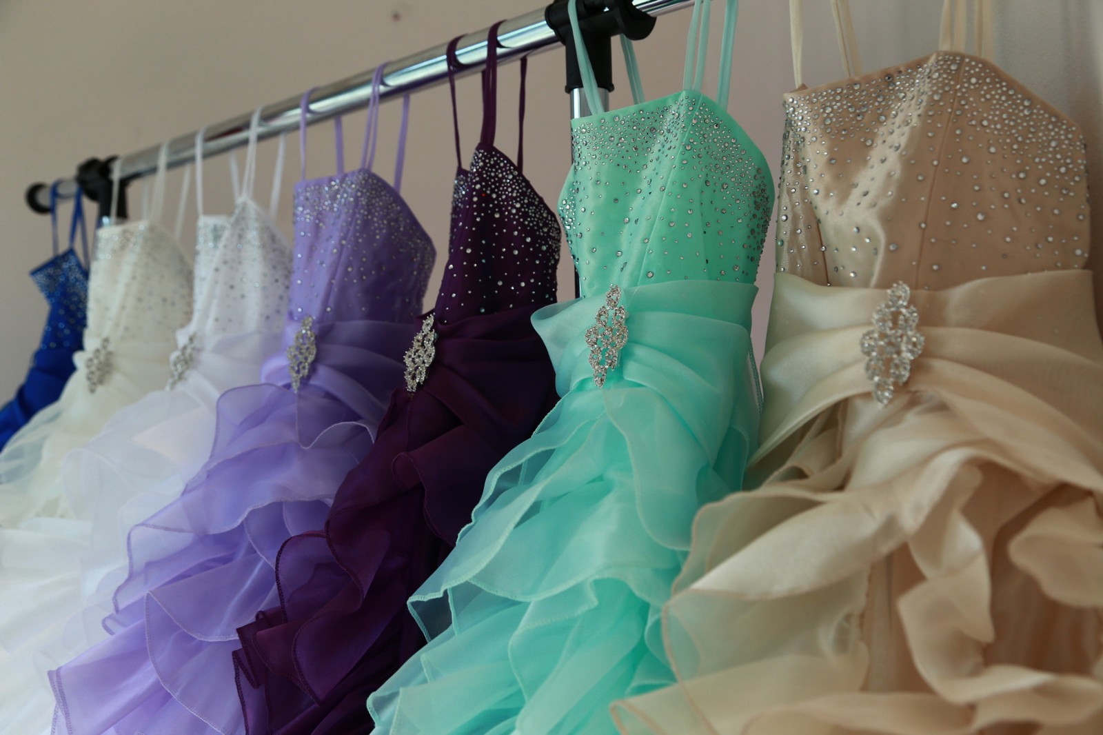 Organza Pleated Ruffled Flower girl dress Junior Bridesmaid Christmas Pageant