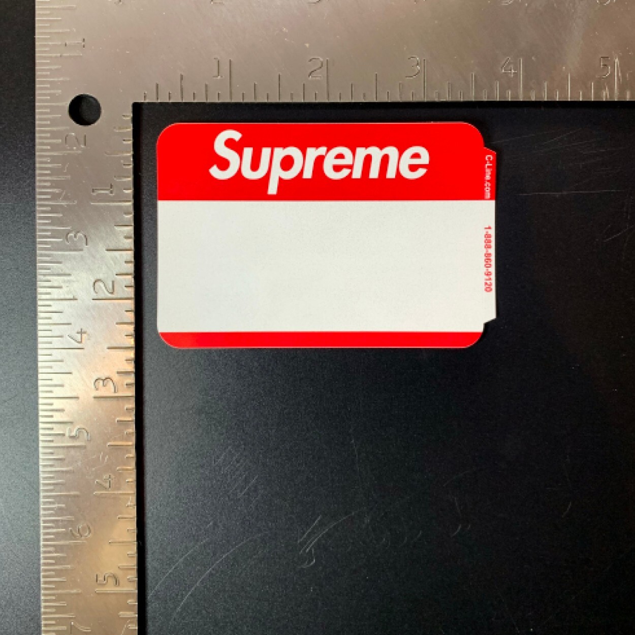 AUTHENTIC SUPREME (1) RED 3M name tag FW20 sticker decal