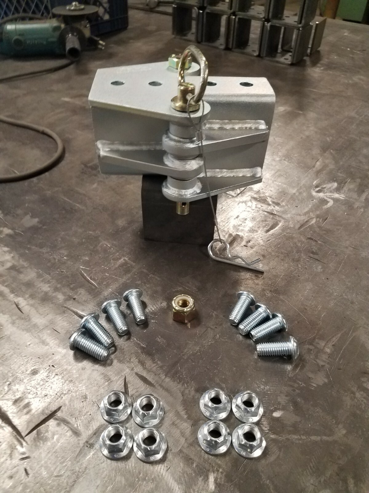 TTROY fold away hinge kit( fits 2x3 trailer beam) Zinc Plated