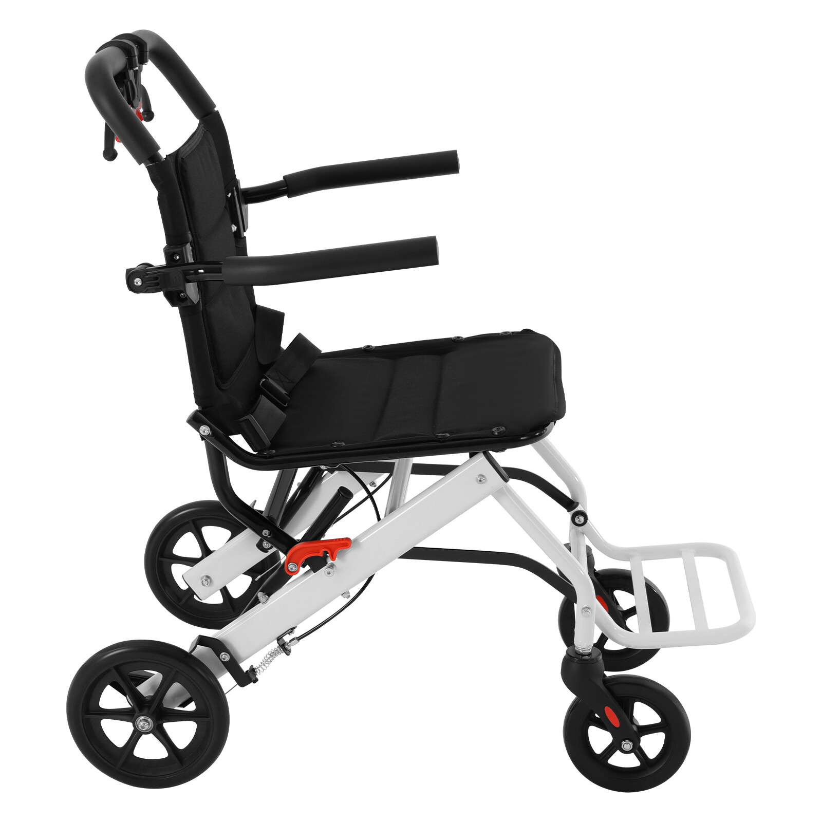 Lightweight Folding Transport Wheelchair w/Travel Bag Portable Travel Wheelchair