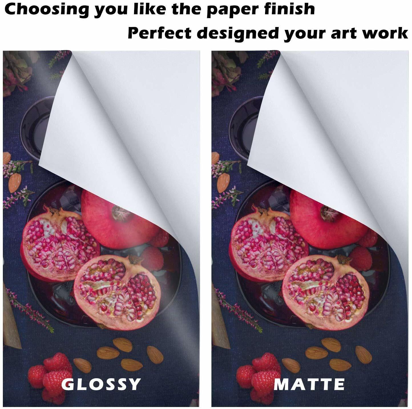 Koala Glossy Sticker Paper for Inkjet, Adhesive Photo Paper 8.5x11 100 Sheets