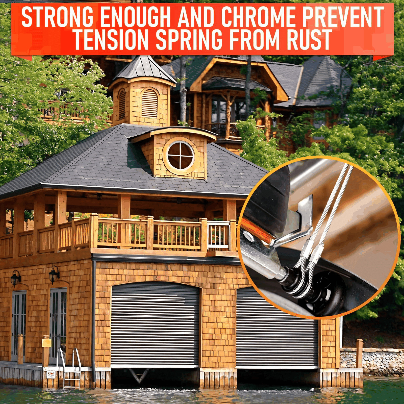 Garage Door Cable for 8 ft Door – 9 ft 7 in Long Heavy Duty 304 Steel