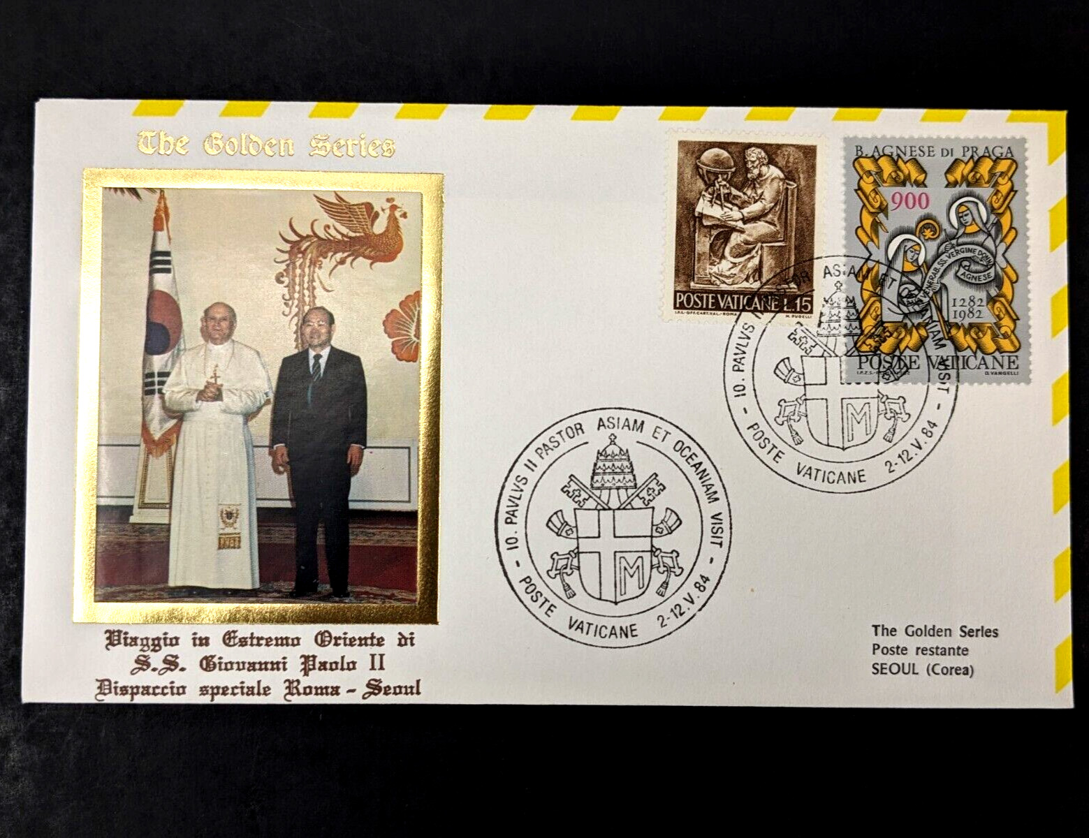 Pope John Paul II, The Golden Series Trip to Asia & Alaska 14 Covers Plus Stamps