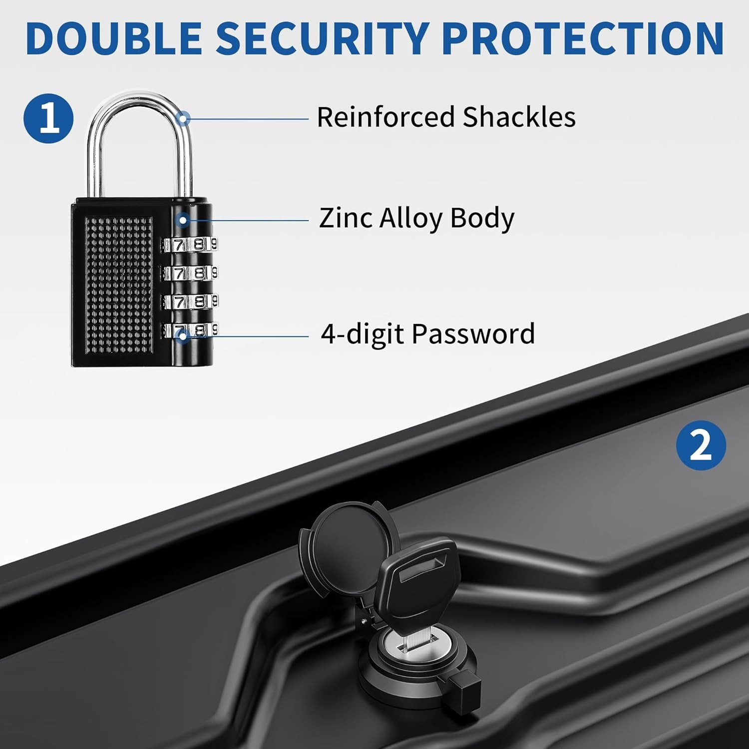 Left + Right Side For 2015-2024 Ford F150 Truck Bed Swing Storage Box Tool Box