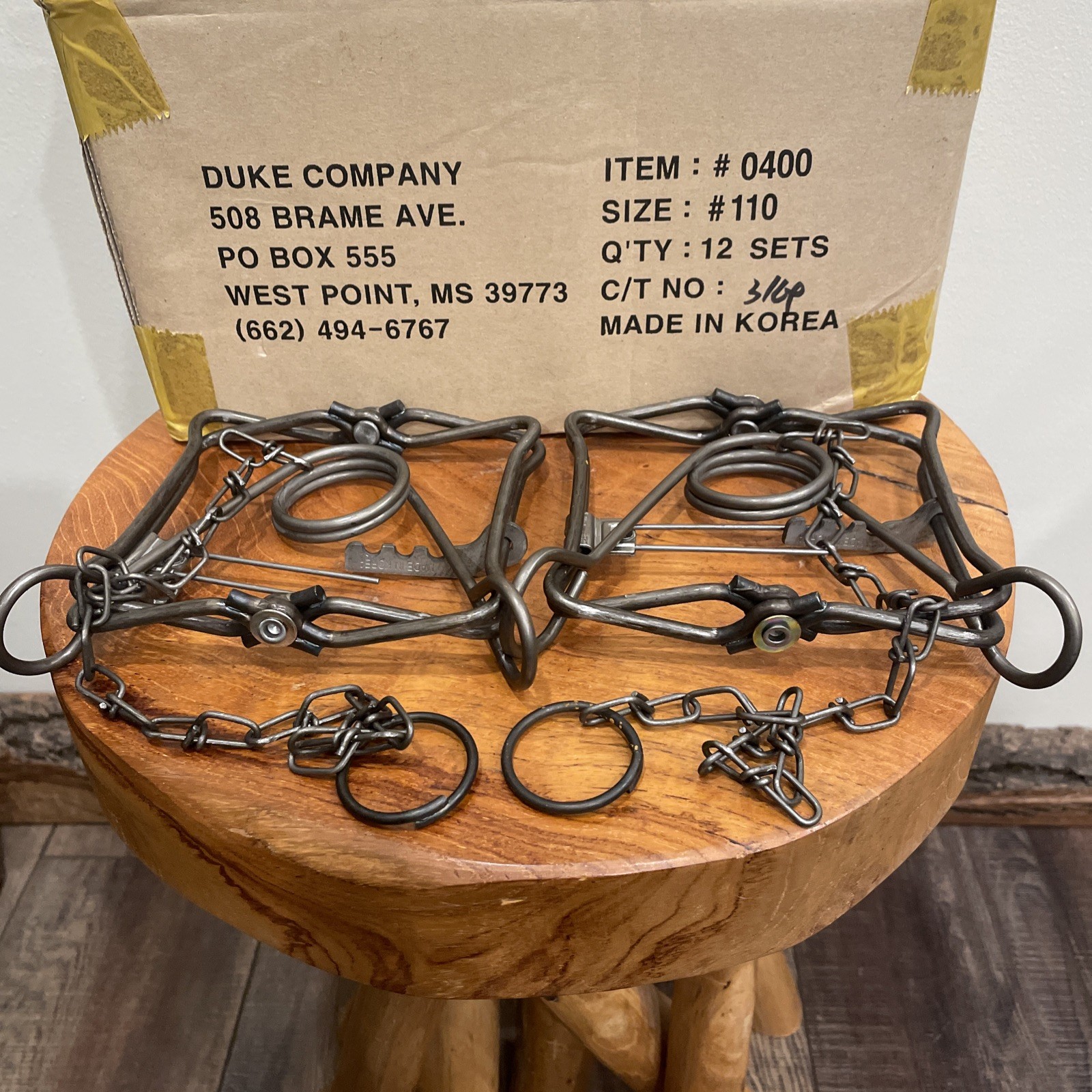 TWO 2 Duke 110 Body Grip Traps Trapping Weasel Muskrat  Mink Squirrels 0400 NEW