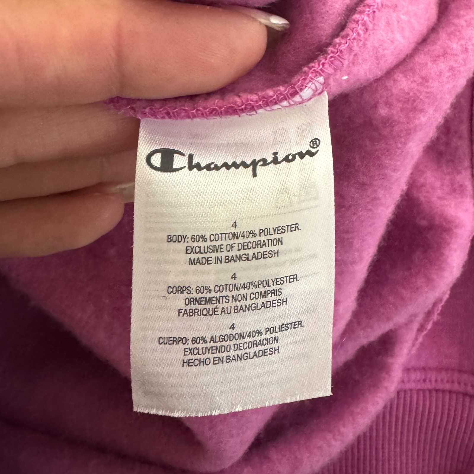 Champion Kids Set Crewneck Pullover Sweatshirt & Jogger Pants Outfit Size 4