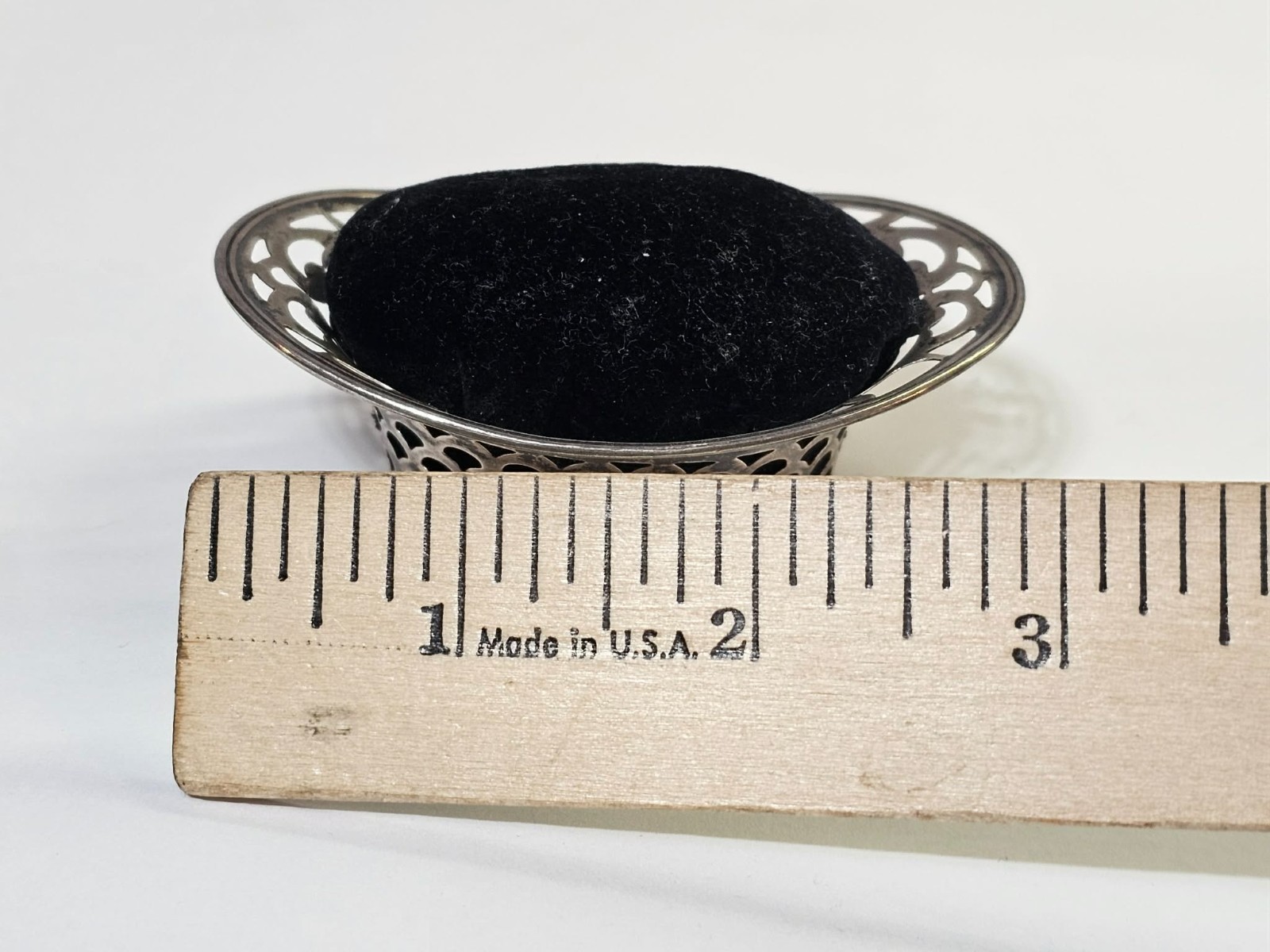 vtg Sterling Silver Wedster Mini Nut Bowl /Basket/ Pin Cushion 13g- B5-READ