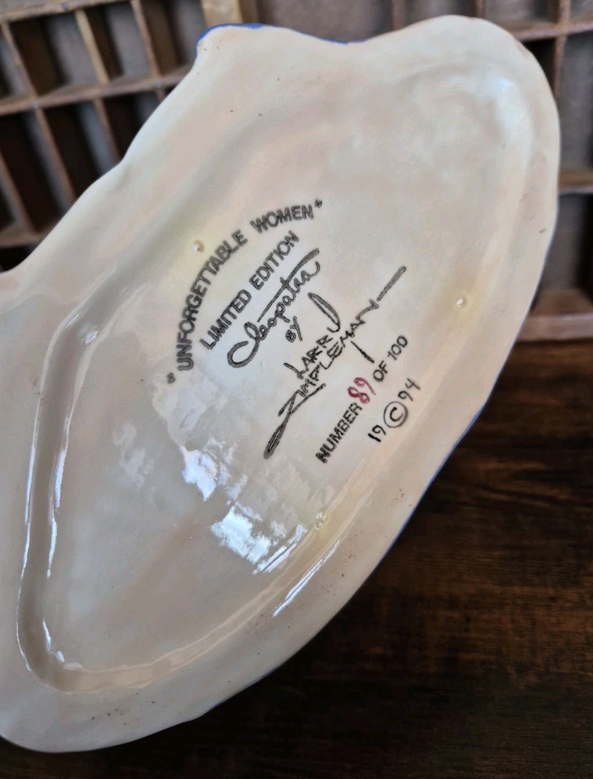 1994 Cleopatra Lady Head Vase Ltd Ed Unforgettable Women Larry Zimpleman 89/100