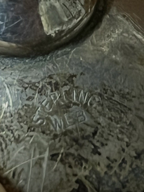 VTG 1930s-40s WEB Sterling Silver Baby Rattle Dumbbell 24 Grams