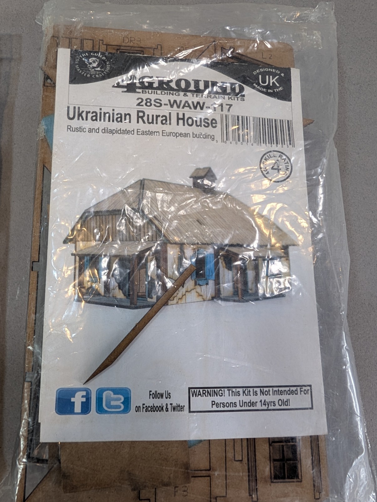 4Ground 28mm Terrain Ukrainian Rural House Building Lot