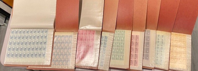 TEN MIXED ~ U.S. MINT SHEETS 1945-1958 Most 3₵ Sheets MNH F-XF - ORIGINAL Owner