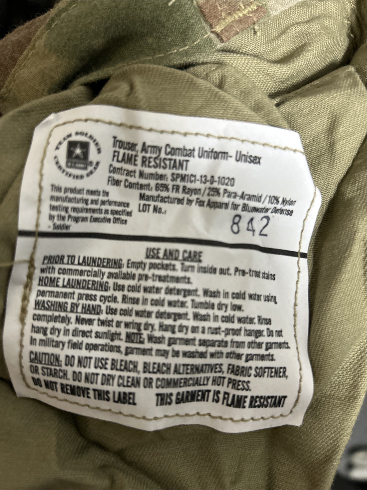 USGI OCP Multicam Flame Resistant Combat TROUSERS X-Large Regular NWT