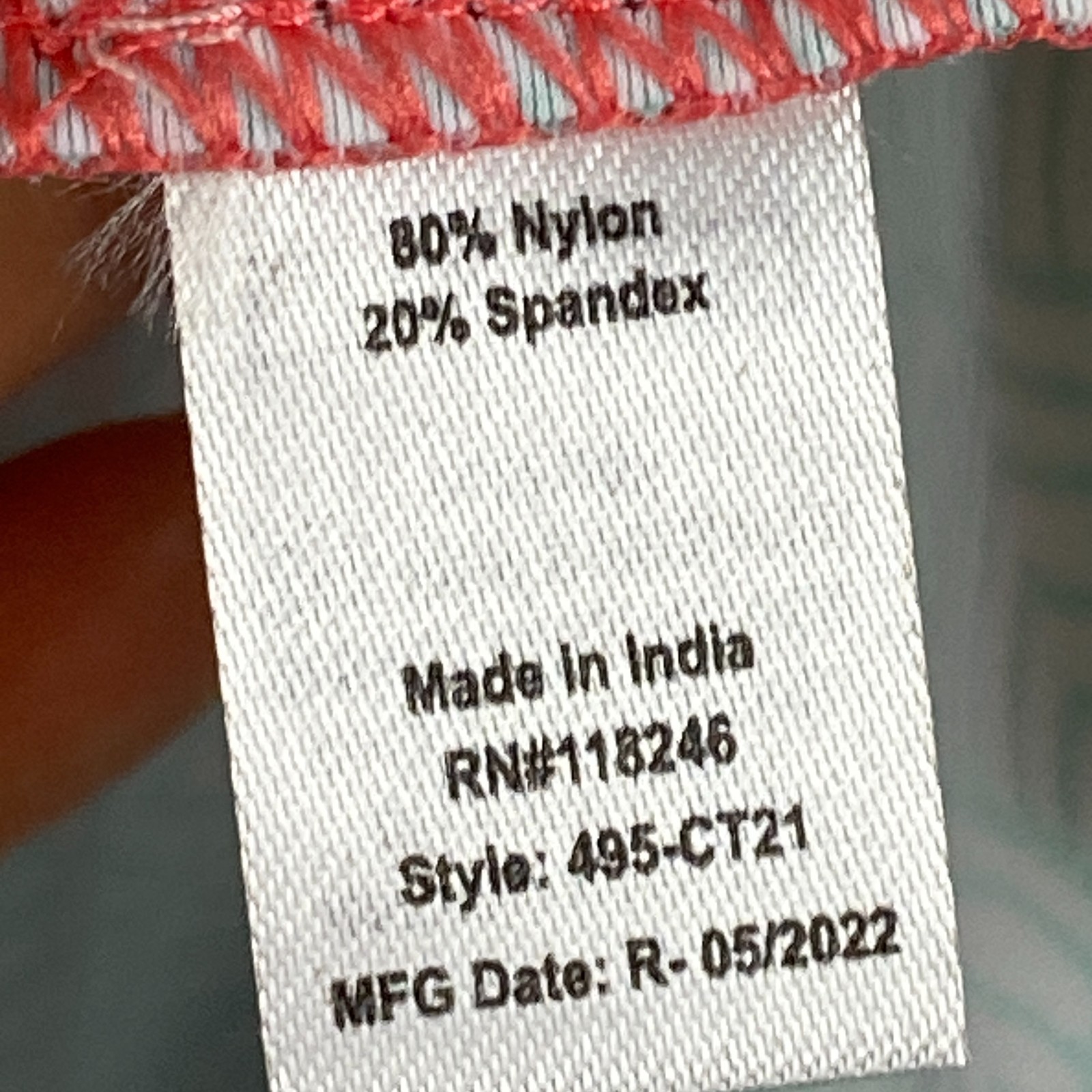 Cabana Life Coral Tides Shift Dress Size Small 3/4 Sleeves Nylon Stretch