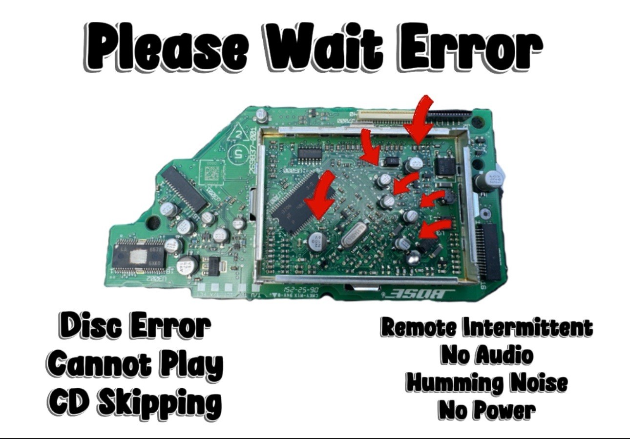 Bose Wave Music System AWRCC1 AWRCC2 Capacitor Repair Kit CD Player (CAPS ONLY!)