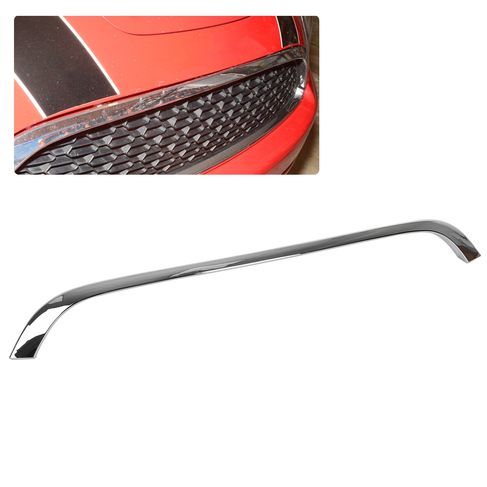 Chrome Grille Hood Molding Trim For 2007-2015 Mini Cooper R55 R56 R58 R59
