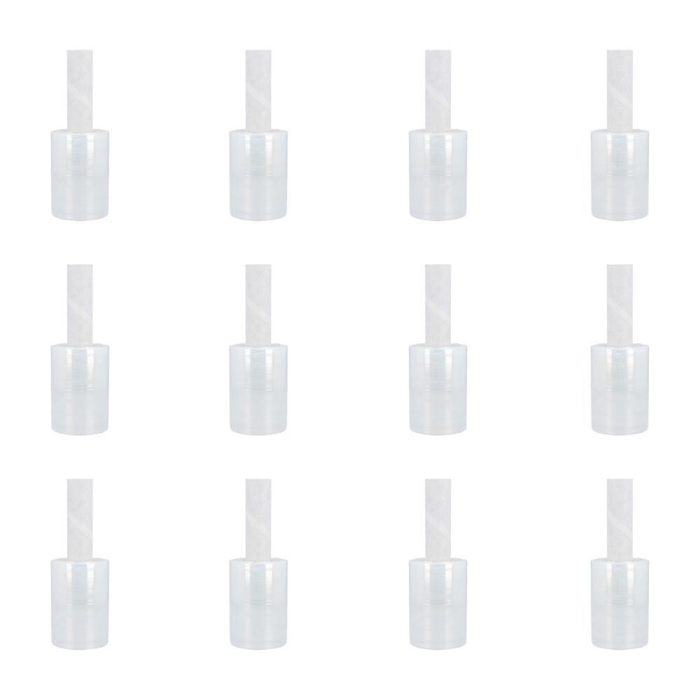 12 Rolls 5" x 1000' (45 Gauge) Extended Core Stretch Hand Shrink Wrap - Clear