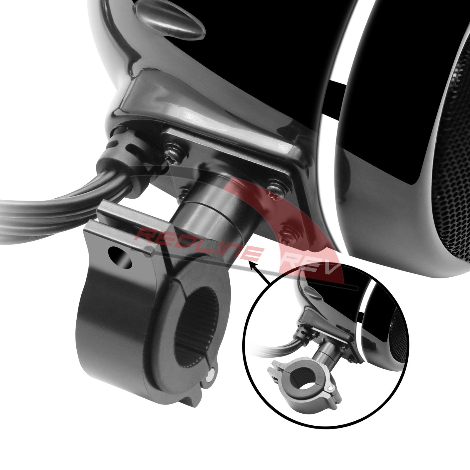 Waterproof 300W Bluetooth Motorcycle LED Amp Stereo Speakers Sound System Harley