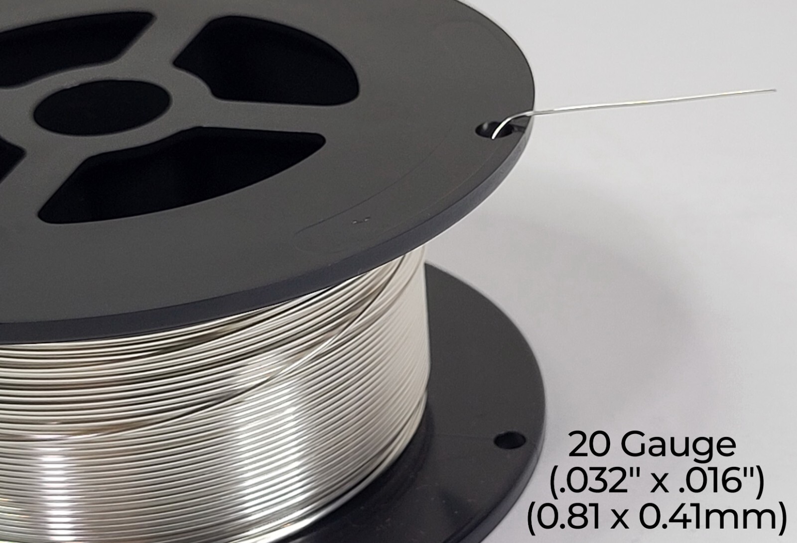 940 Argentium Silver Wire | Half Round, Half Hard | 8-22 Gauge | 1-10 Ft | USA