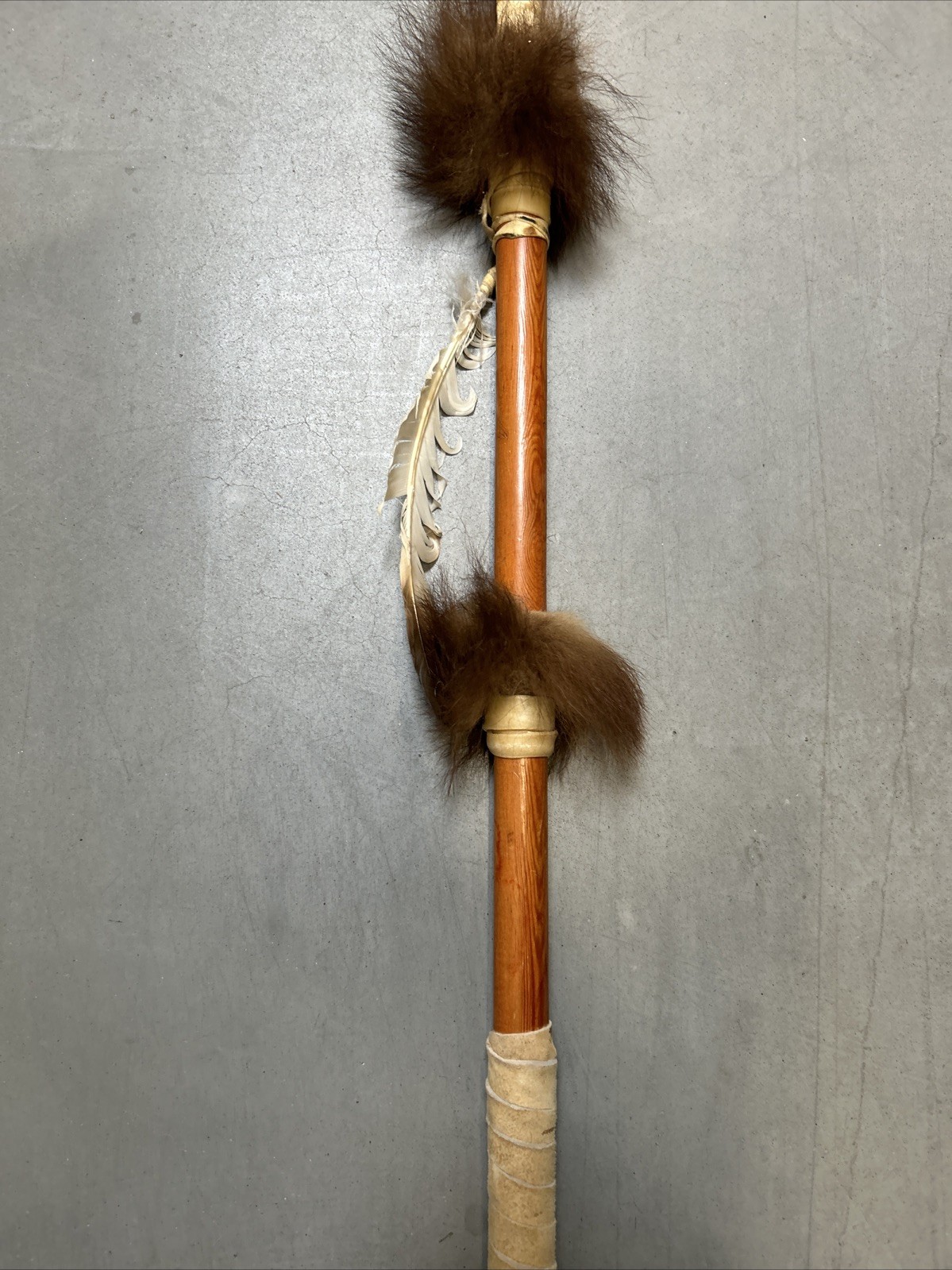 Vintage Native American Ceremonial Lance Spear Indian Lance 66” Replica L. Notah