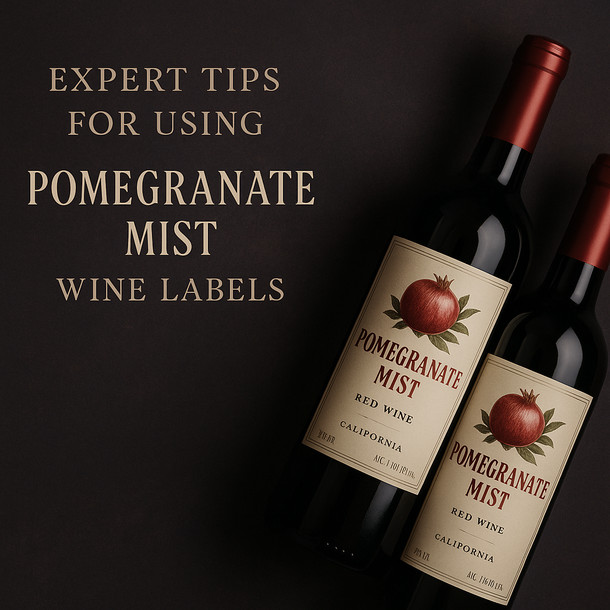 Island Mist Pomegranate Mist Wine Labels 30 ct
