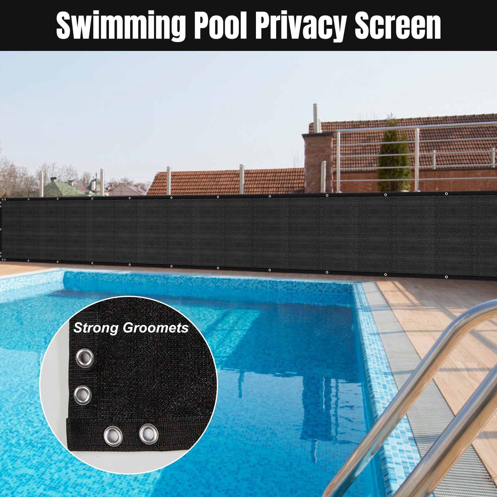 Fence Privacy Screen Mesh Cover Garden Yard 4' 5' 6' 8' Black Green Beige Brown