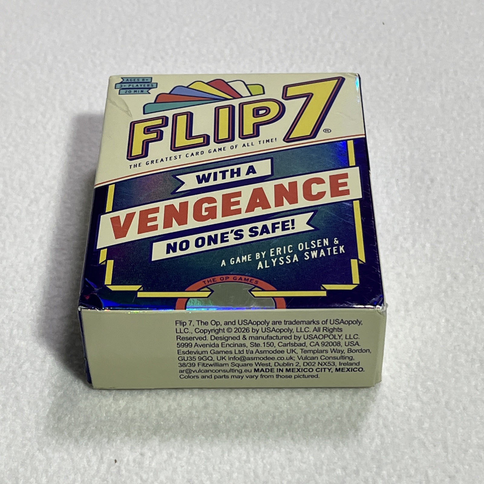 Flip 7: With a Vengeance Strategy Card Game 3+ Players Ages 8+ NEW The OP Games