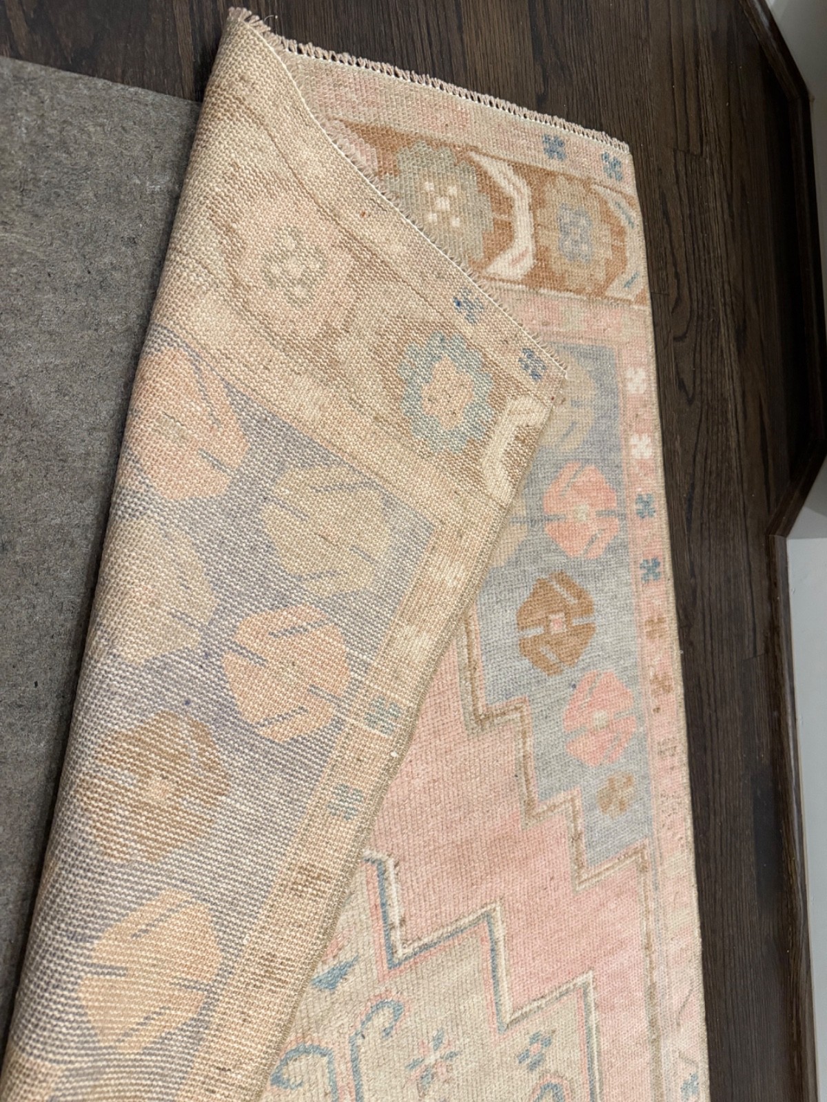 Vintage Turkish Runner Rug 3x8 Hand Knotted Wool Anatolian Oushak Hallway