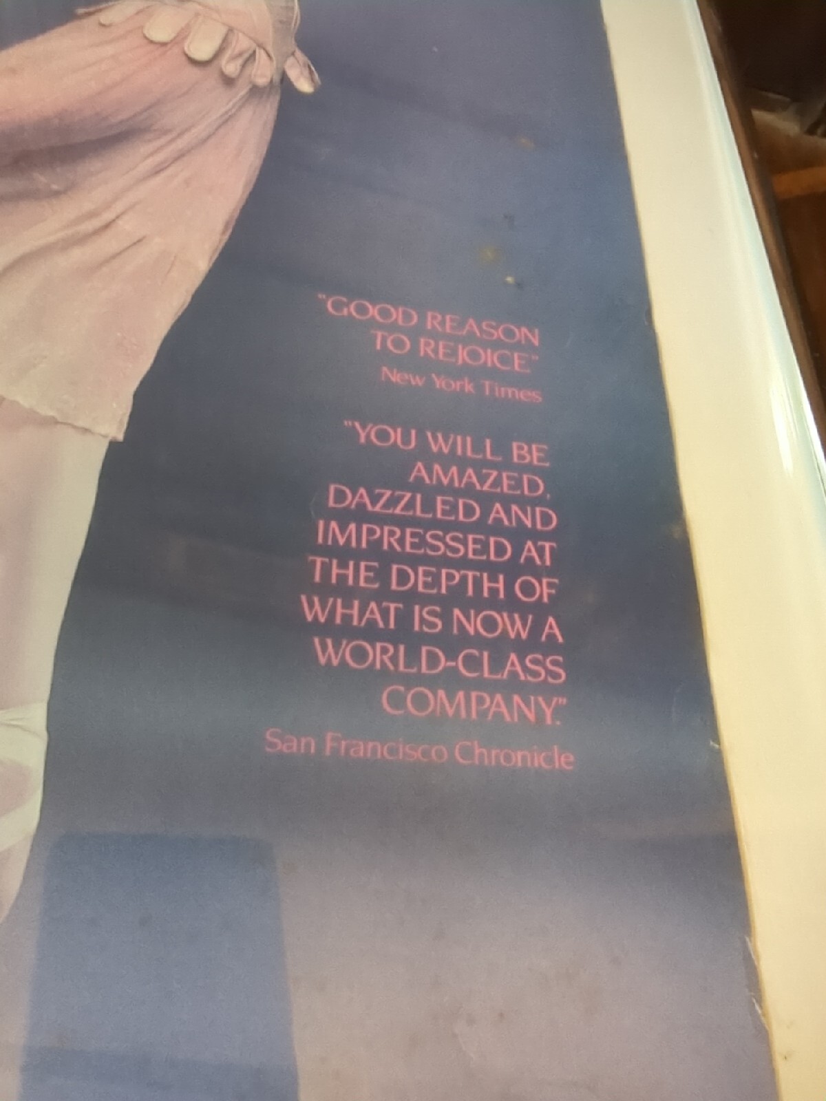 1984 SAN FRANCISCO 52nd BALLET FRAMED POSTER SIGNED EVELYN CISNEROS VTG