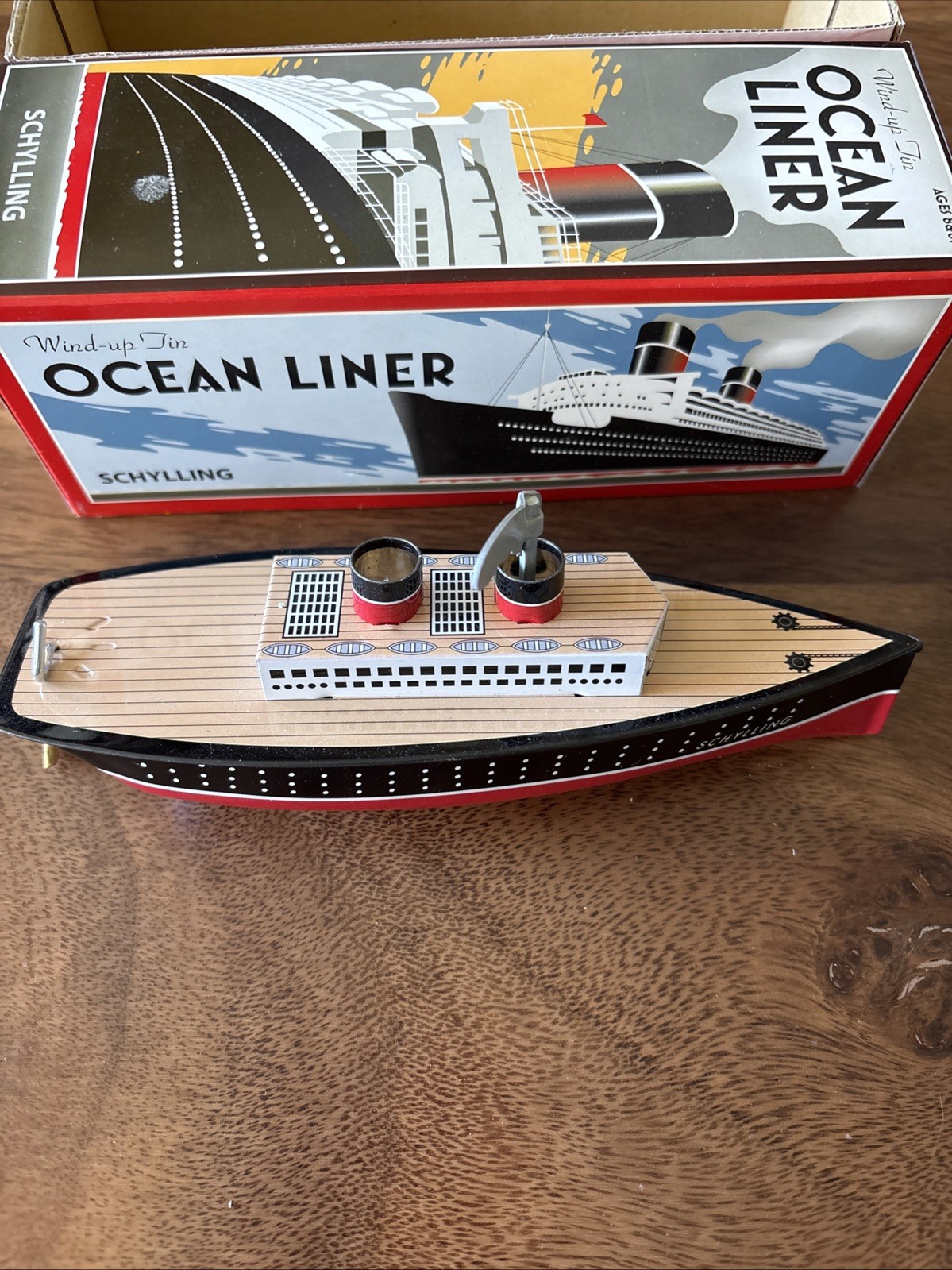 Schylling Wind Up Tin Ocean Liner Collectors Item - Excellent