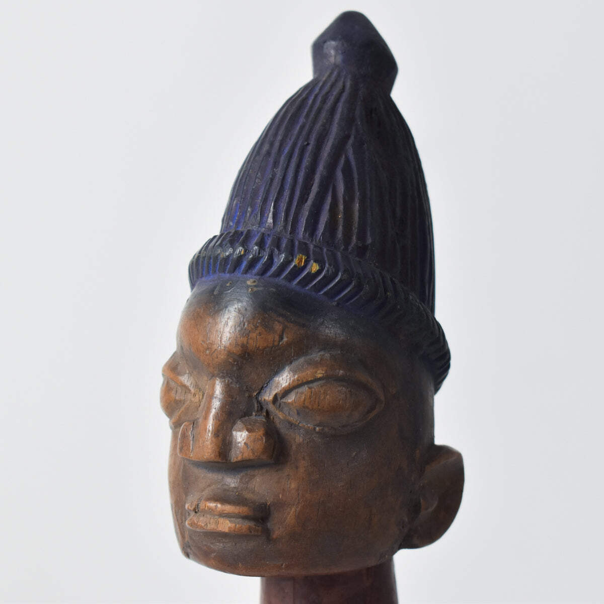 Yoruba Ibeji Female With Coral Necklace Figure Nigeria