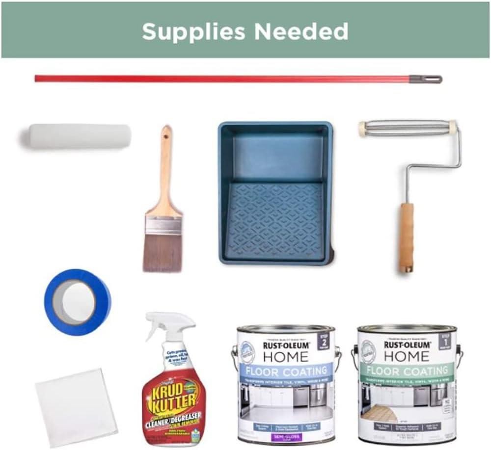 Rust-Oleum HOME Floor Coating, Top Coat (50 VOC), Matte, Quart - 358871