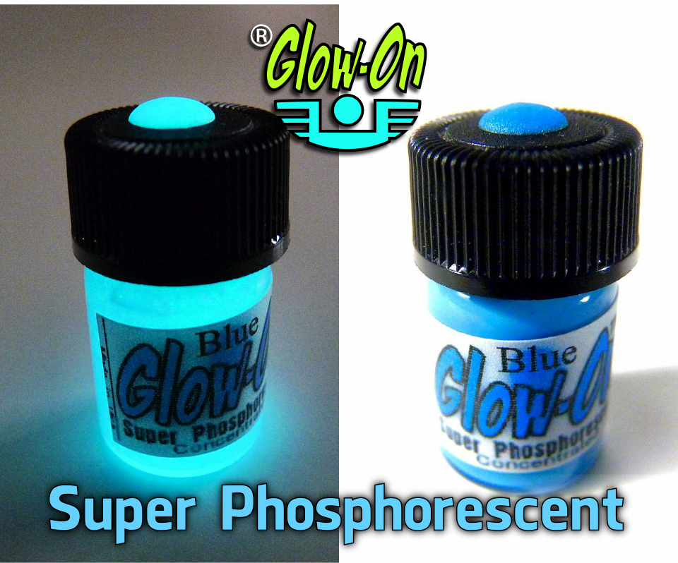 Glow-On BLUE Glow Paint For Gun Sights, Fishing Lures, 2.3 ml Vial, Bright!