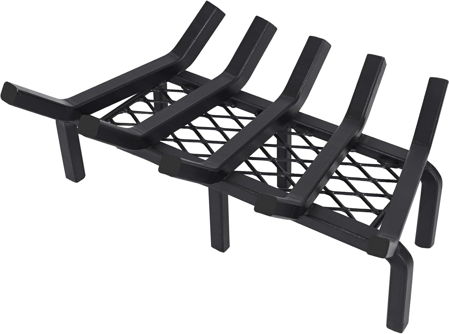17 Inch Fireplace Grate with Ember Retainer,Cast Iron 17 INCH, Black