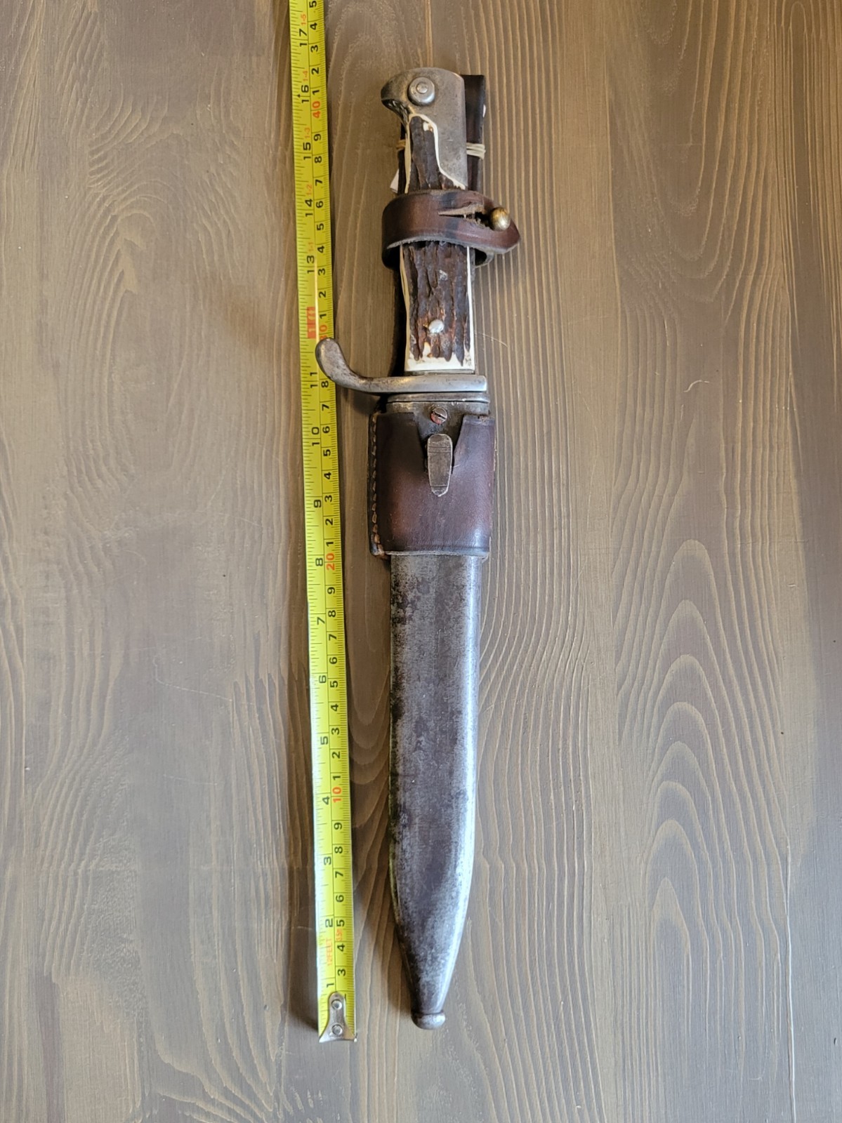 Modified WWI German Stag Handle Mauser Bayonet