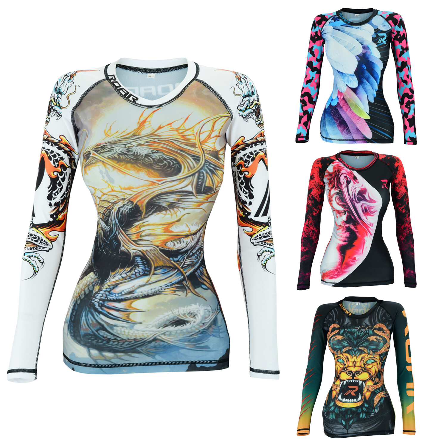 Koyes Fightwear Women's MMA Compression Rash Guard BJJ Wrestling Long Sleeve