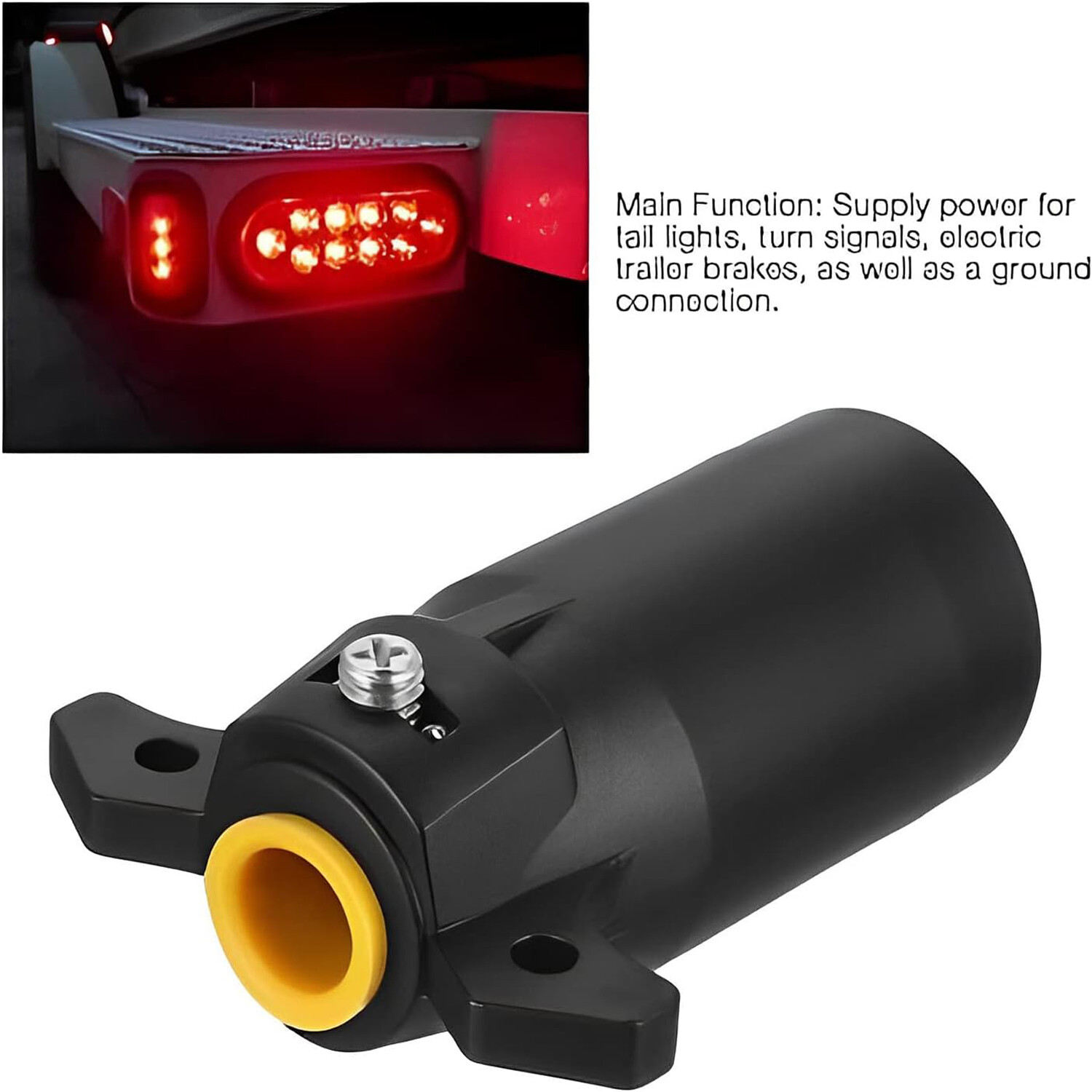 10pc 7 Way Round RV Style Trailer Light Plug Connector Replacement End Blade