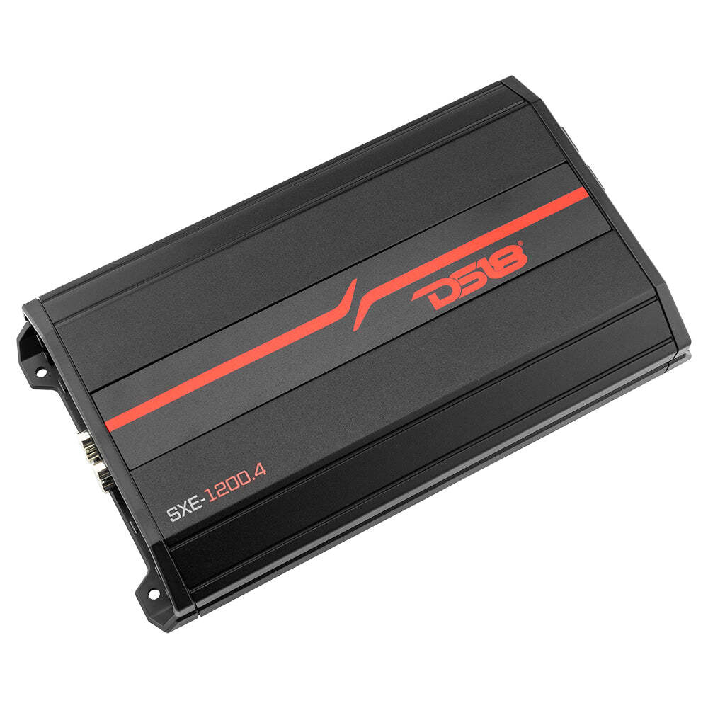 DS18 SXE-1200.4 Car Amplifier Class A/B 4-Channel Full-Range - Compact Size Amp