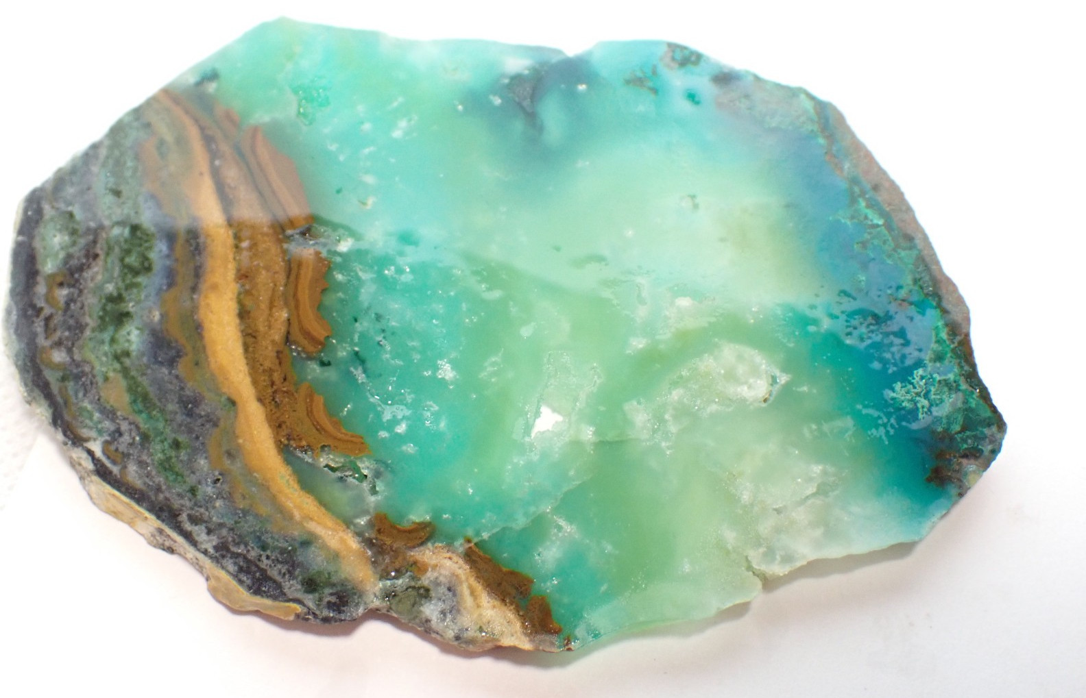 Luscious GEM SILICA slab 67.8g  Colorful and Bright  7x5cm